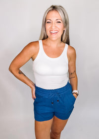 Linen Paper Bag Drawstring Shorts