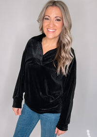 BLACK FRIDAY- Black Collar Top