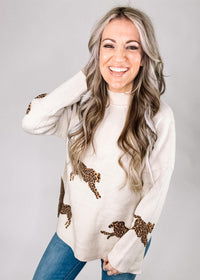 Lively Cheetah High Neck Sweater