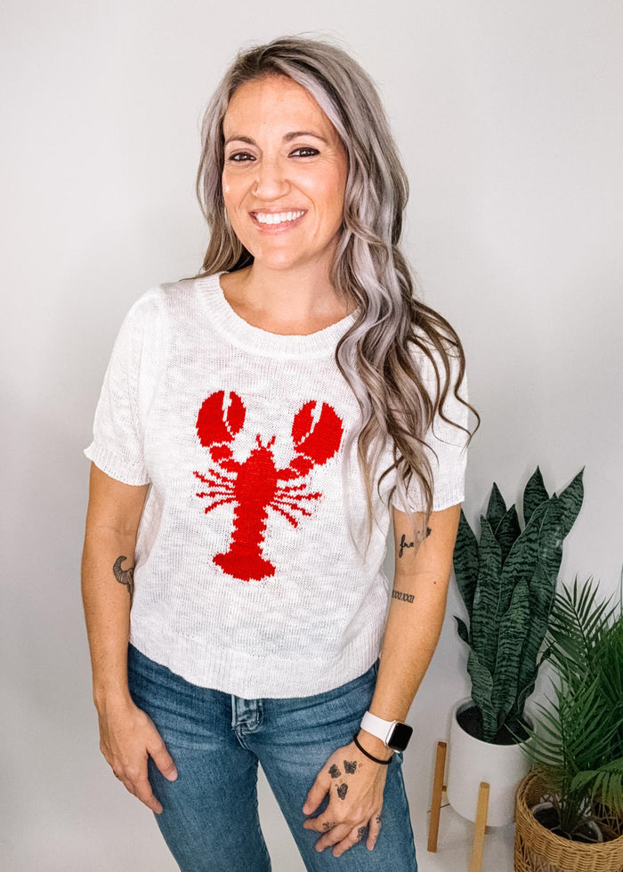 Lobster Pattern Knit Top