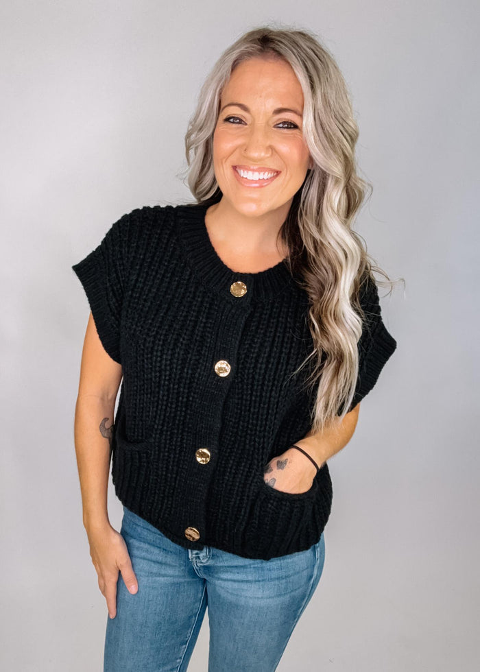 Oversized Button Down Knit Sweater