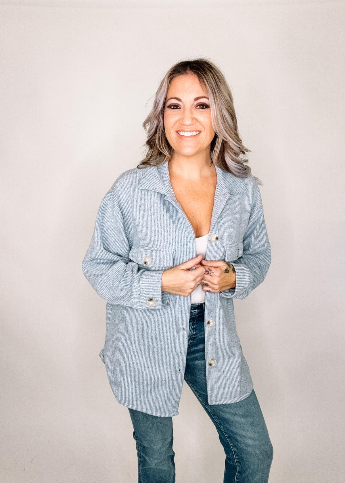 LSLV Button Down Shacket