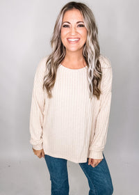 Textured Long Sleeve Top