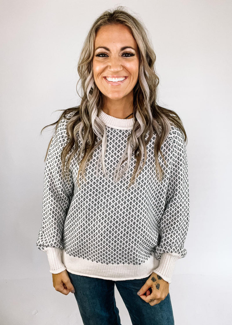 Charcoal Patterned Classic Crew