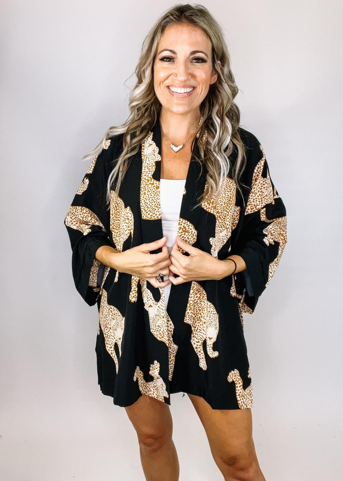 Cheetah Animal Print Kimono