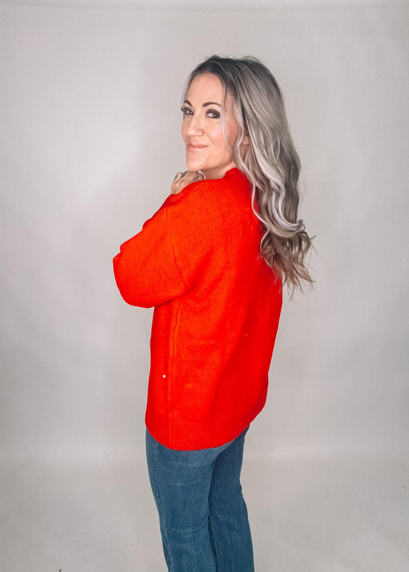 Reindeer Sequin Sweater with Pearl Details