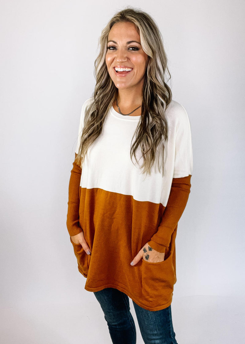 Ivory and Caramel Dolman Poncho