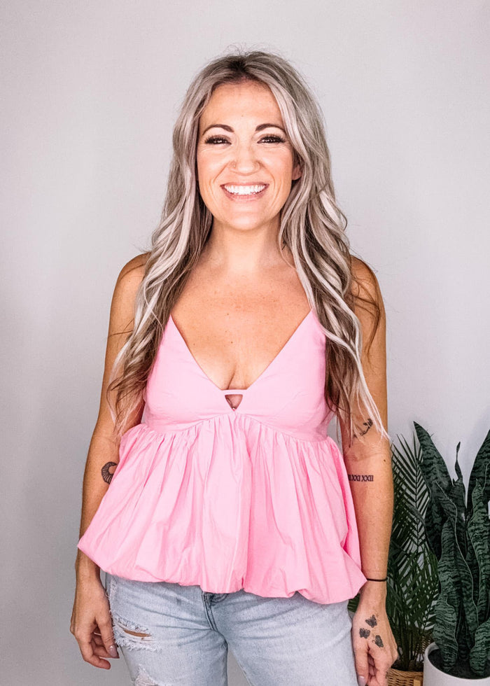 Bubble Hem Camisole Top