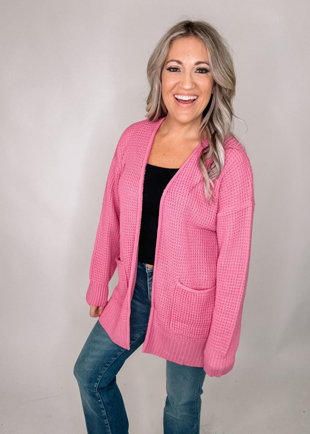 Waffle Knit Cardigan