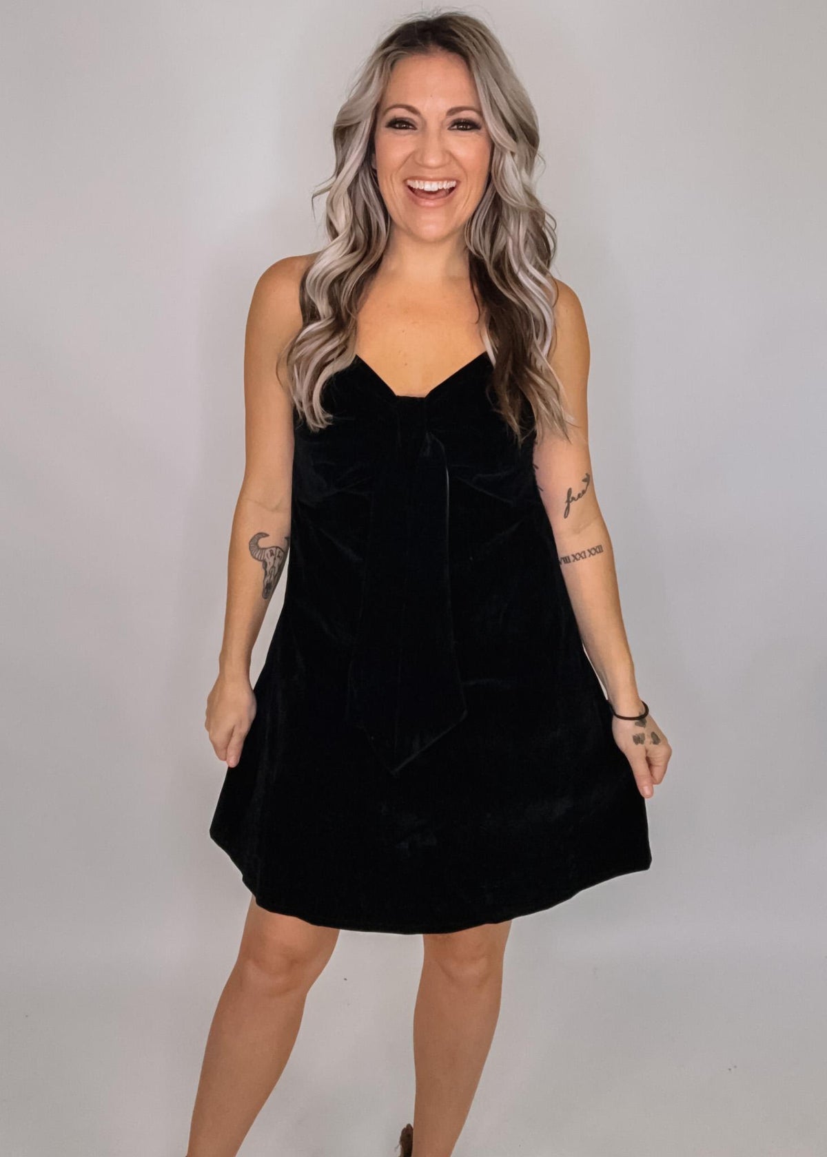 Black Velvet Mini Dress