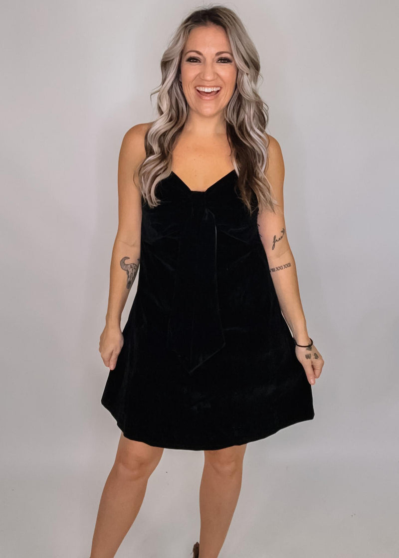 Black Velvet Mini Dress