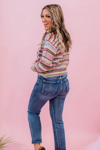 Violet Dreams Multi Stripe Knit Sweater