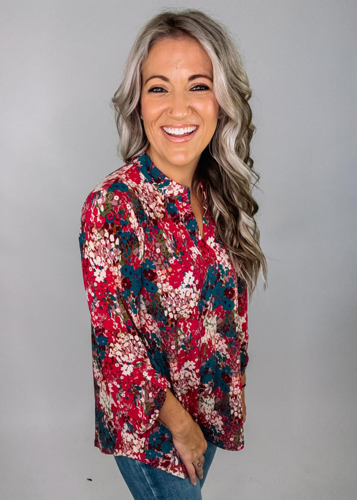 The Lizzy Top- Wine Magenta