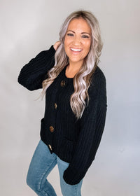 Chunky Button Knit Top