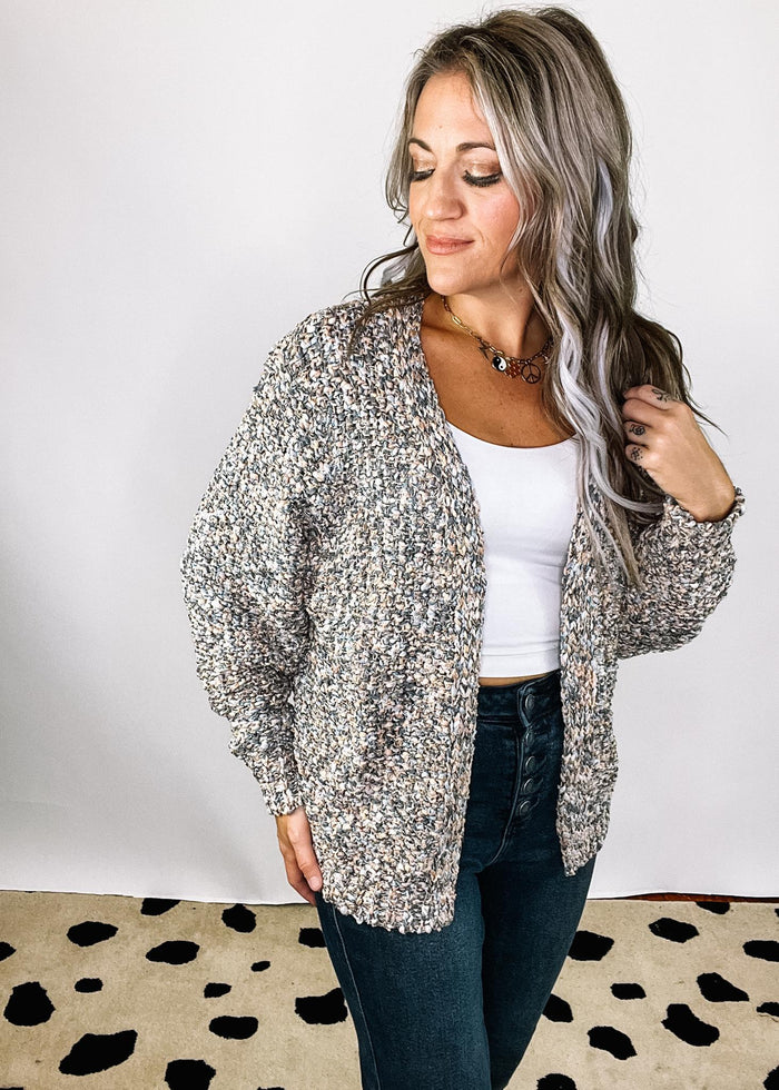 Multi Color Popcorn Cozy Cardigan