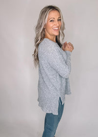 Long Sleeve Crochet Knit Top