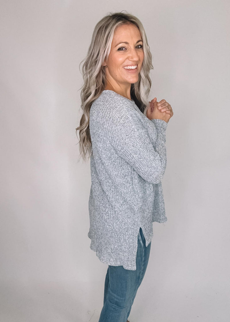 Long Sleeve Crochet Knit Top