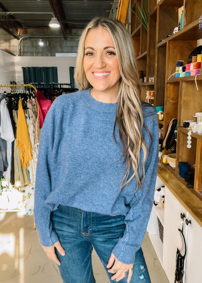Indigo Knit Sweater