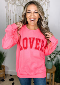 Hot Pink Valentine's Lover Graphic Sweatshirt