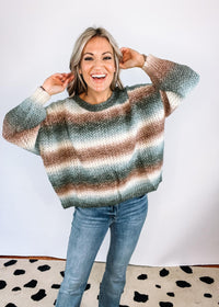 Ombre Stripe Sweater Top