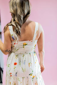 Cream Rustic Floral Maxi