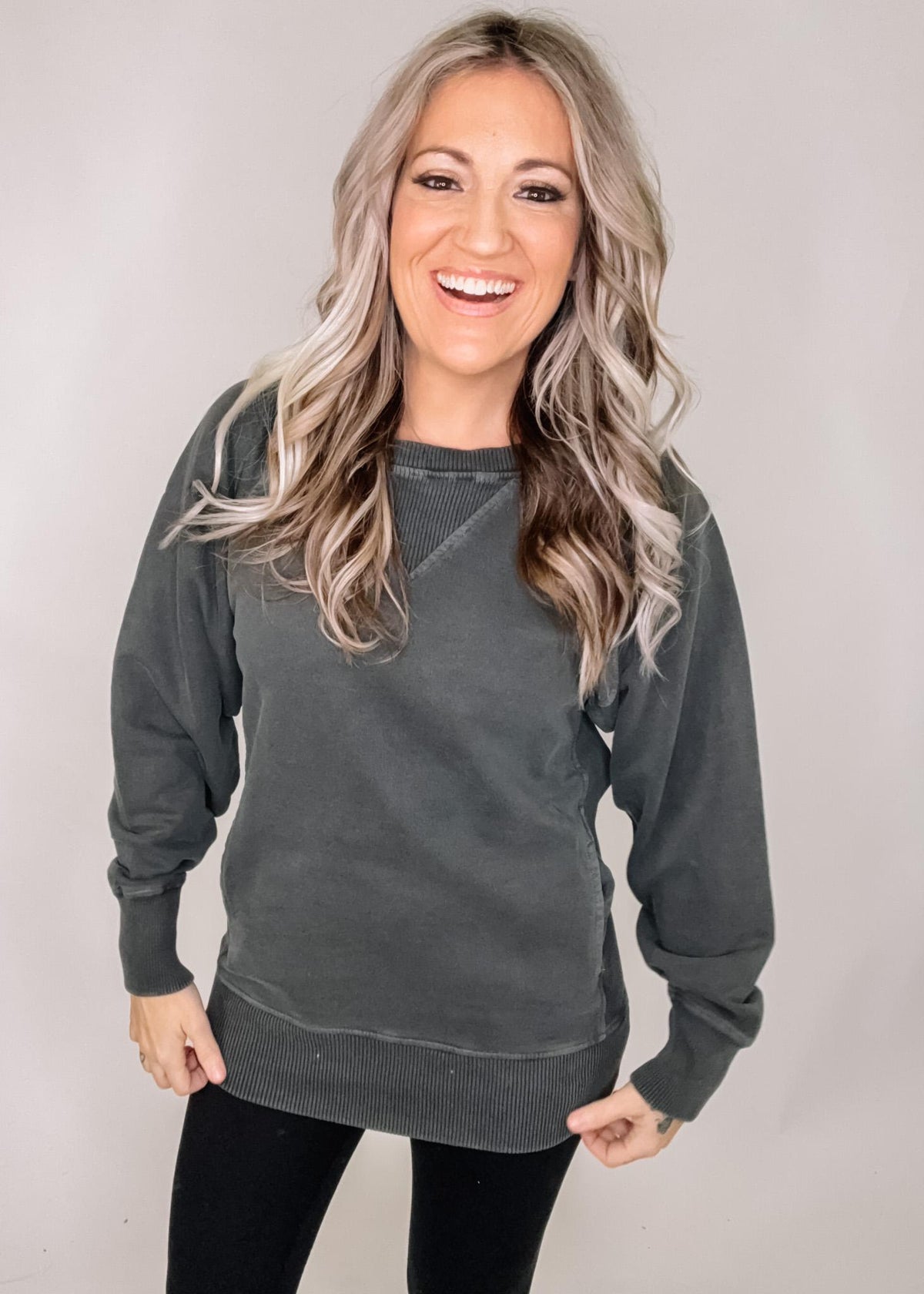 French Terry Pullover with Pockets