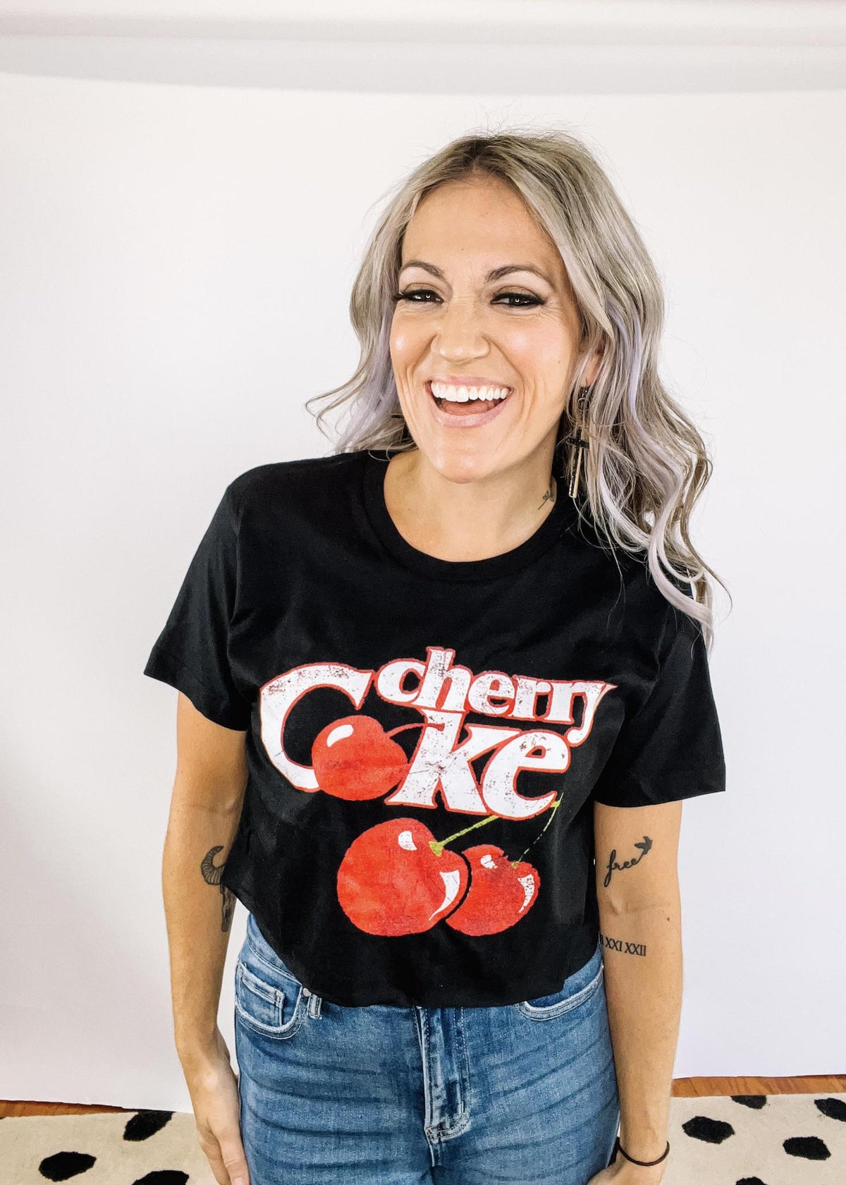 Cherry Coke Cropped Graphic Tee