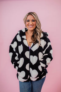 Black Heart Hoodie Jacket