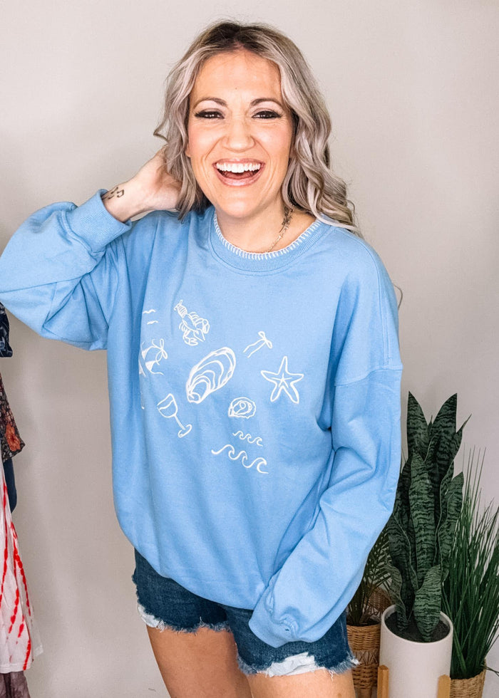 Light Blue Summer Vibes Sweatshirt