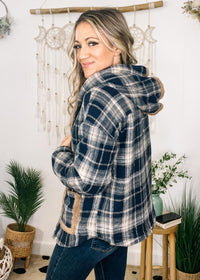 Reversible Flannel Teddy Bear Hoodie