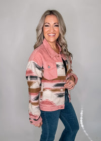 BLACK FRIDAY- Pink Aztec Jacket