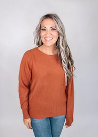 Copper Textured Long Sleeve Dolman