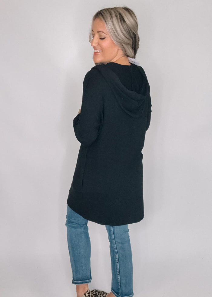 Long Sleeve Ribbed Cardigan