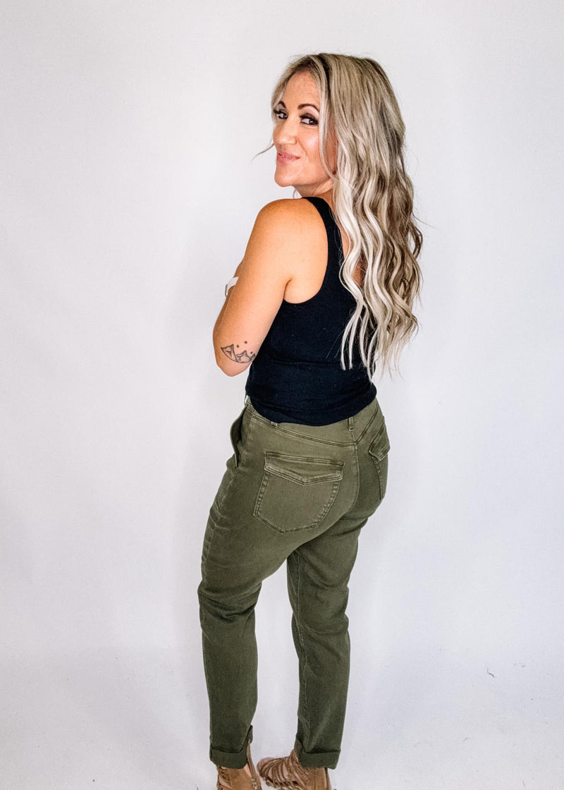 Judy Blue High Waist Aurora Weekender Cuffed Jeans
