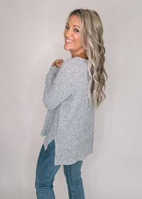 Long Sleeve Crochet Knit Top