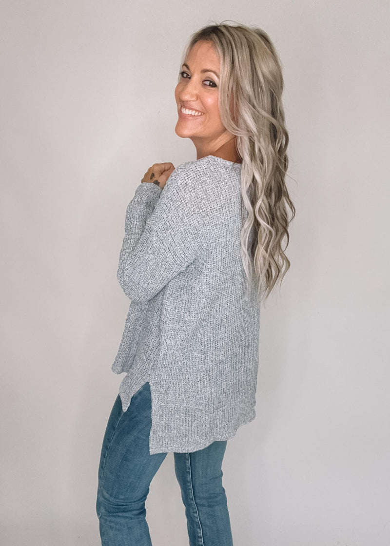 Long Sleeve Crochet Knit Top