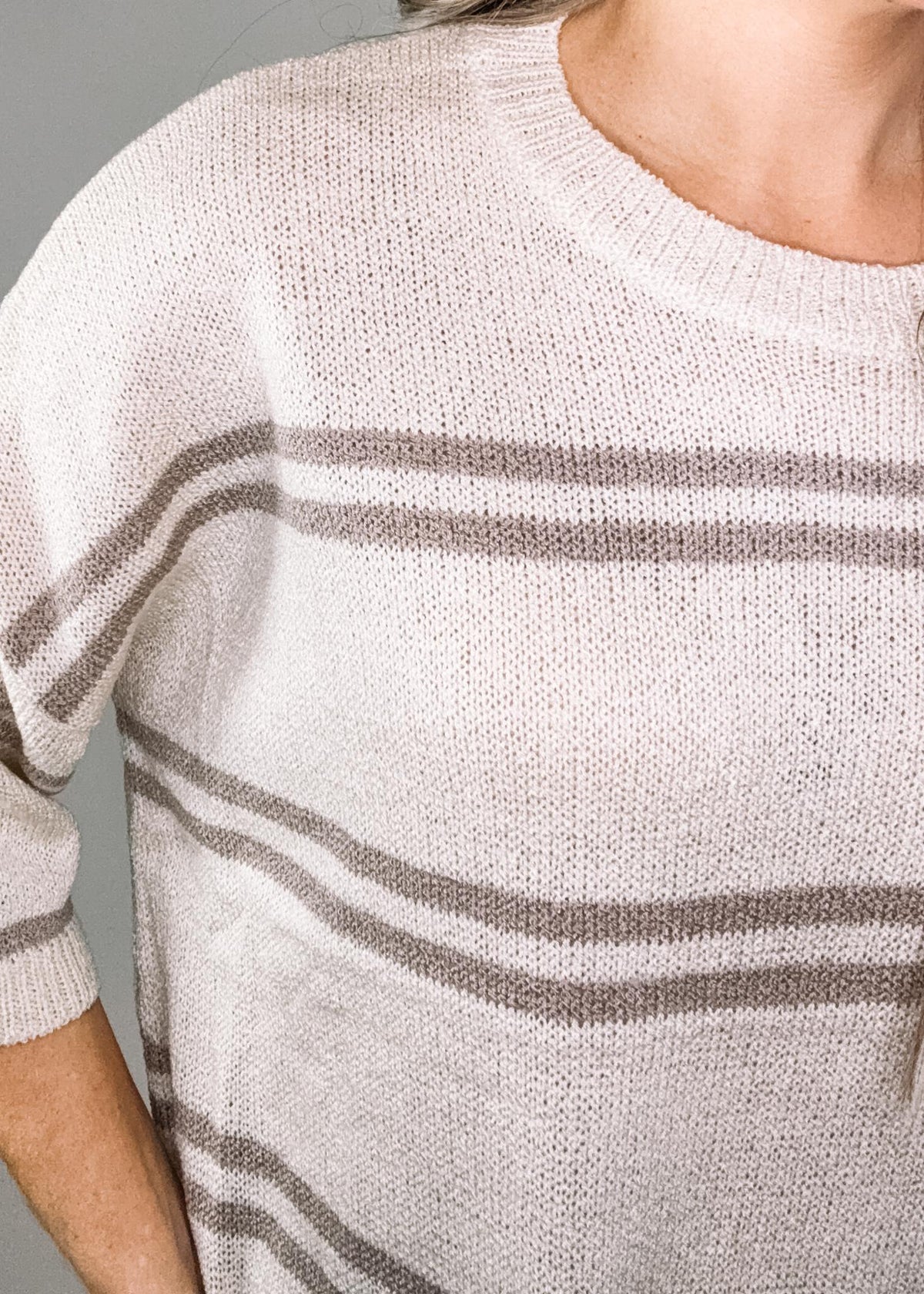 Natural Relaxed Fit Stripe Top