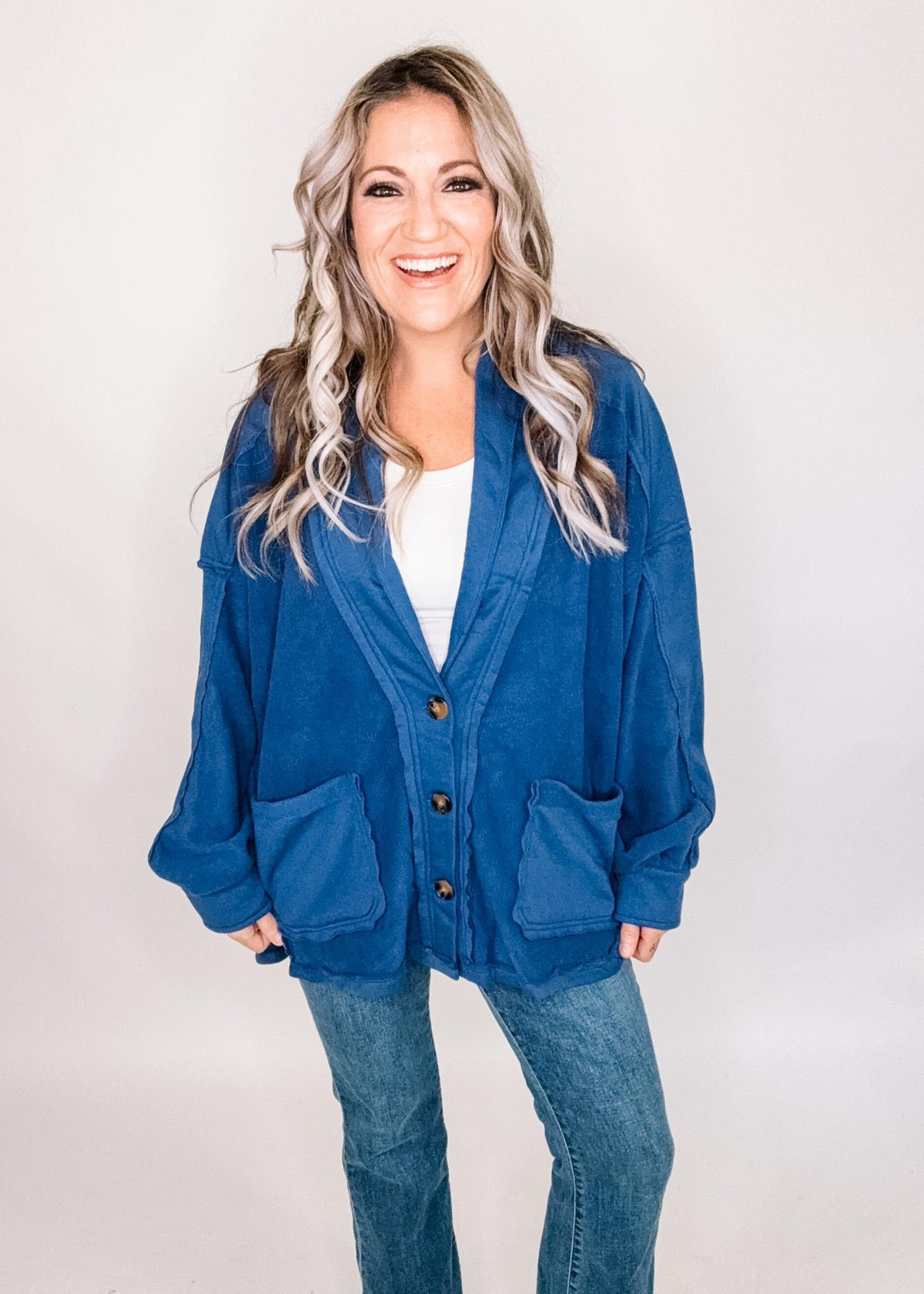 2025 Anniversary Oversized Button Cardigan