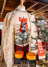 Christmas Red Bow Holiday Tree T-shirt