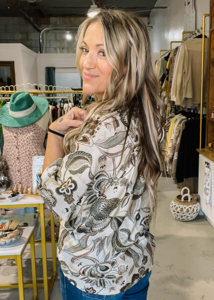 Floral Long Sleeve Blouse