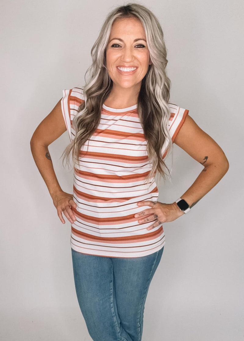 Marsala Striped Top