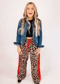 Leopard Print Track Pant
