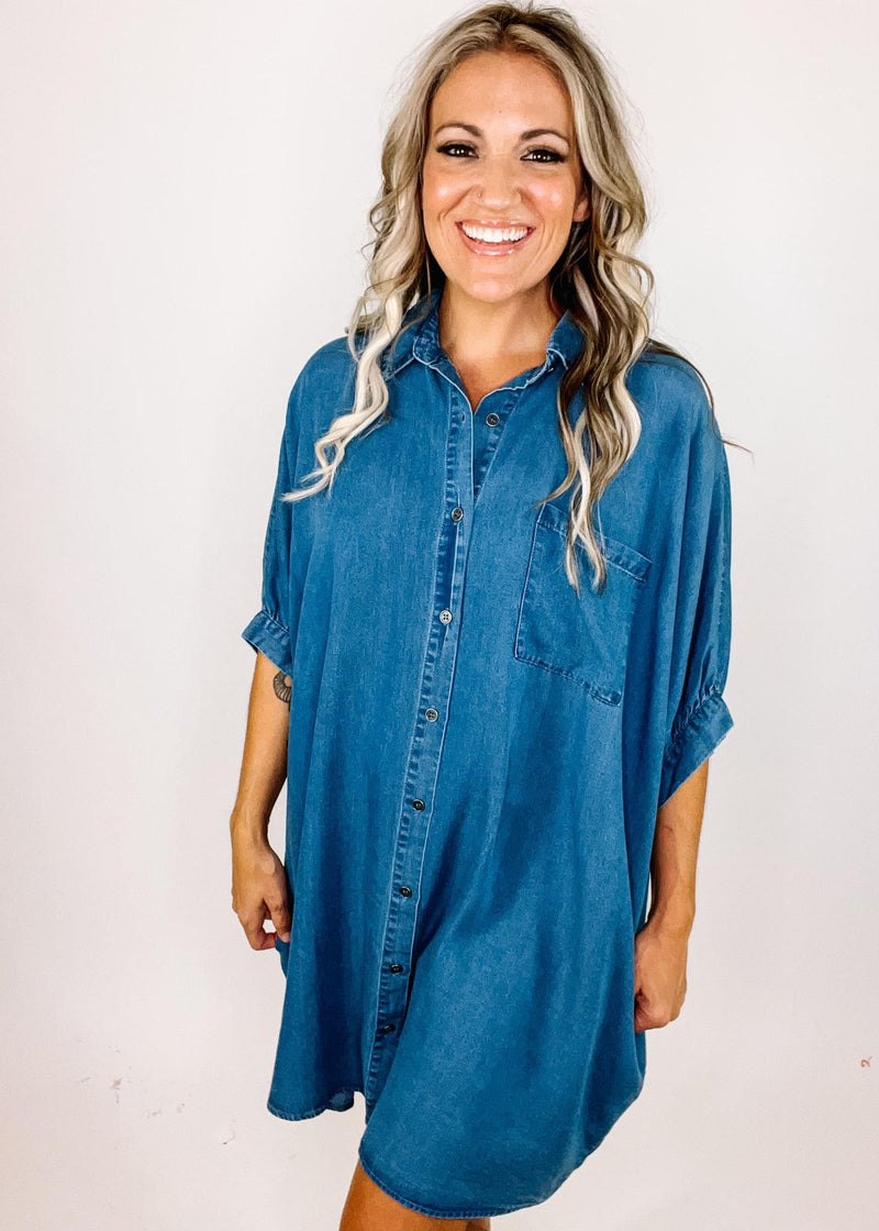 Jordan Oversized Denim Poncho Dress The Teal Eagle Boutique Jordan Oversized Denim Poncho Dress The Teal Eagle Boutique