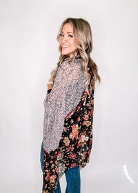 BLACK FRIDAY- Printed Kimono