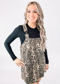 Vintage Wash Animal Print Overall Jumper