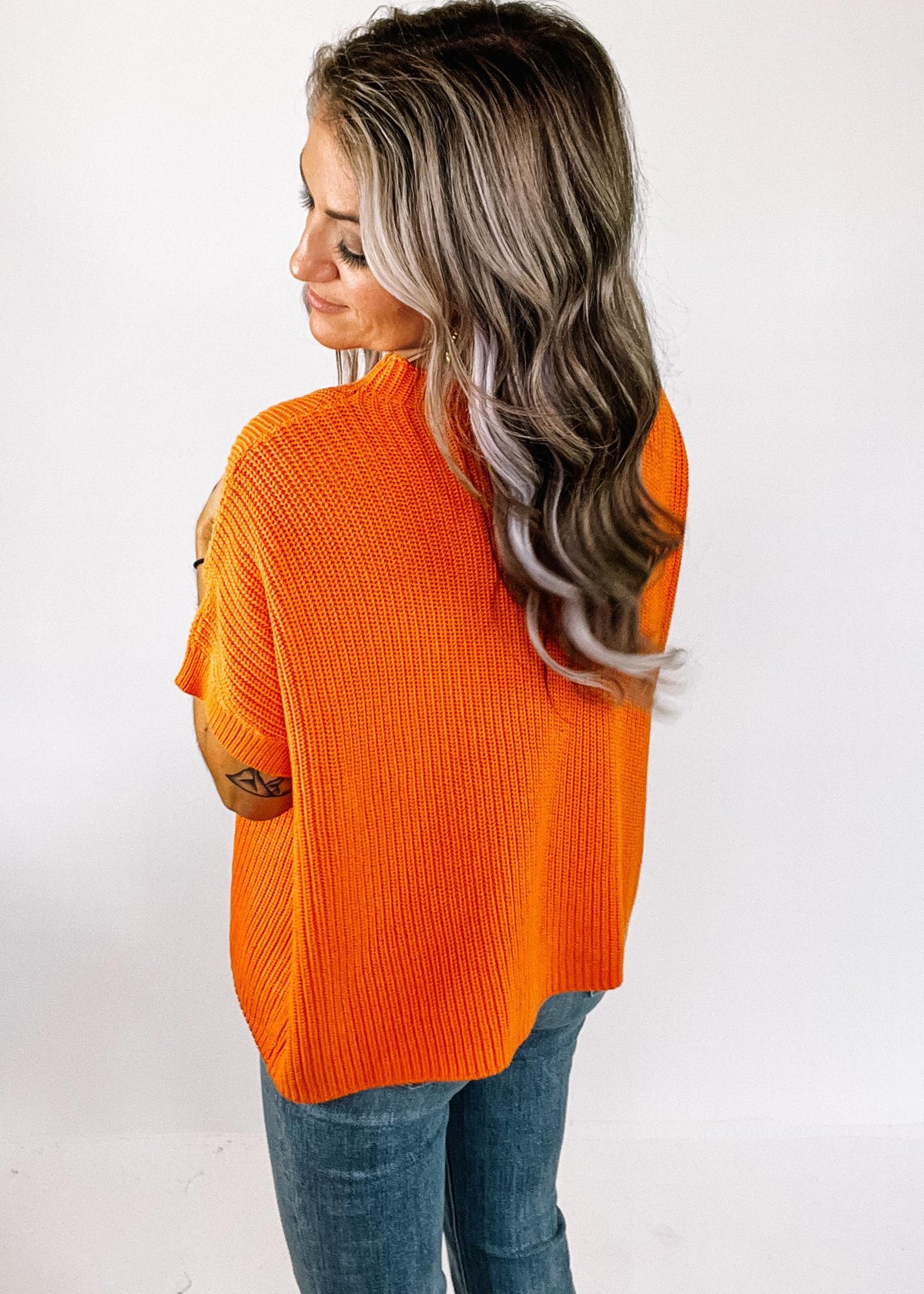 Orange Knit Sweater