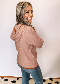 Copper Micro Stripe Hoodie