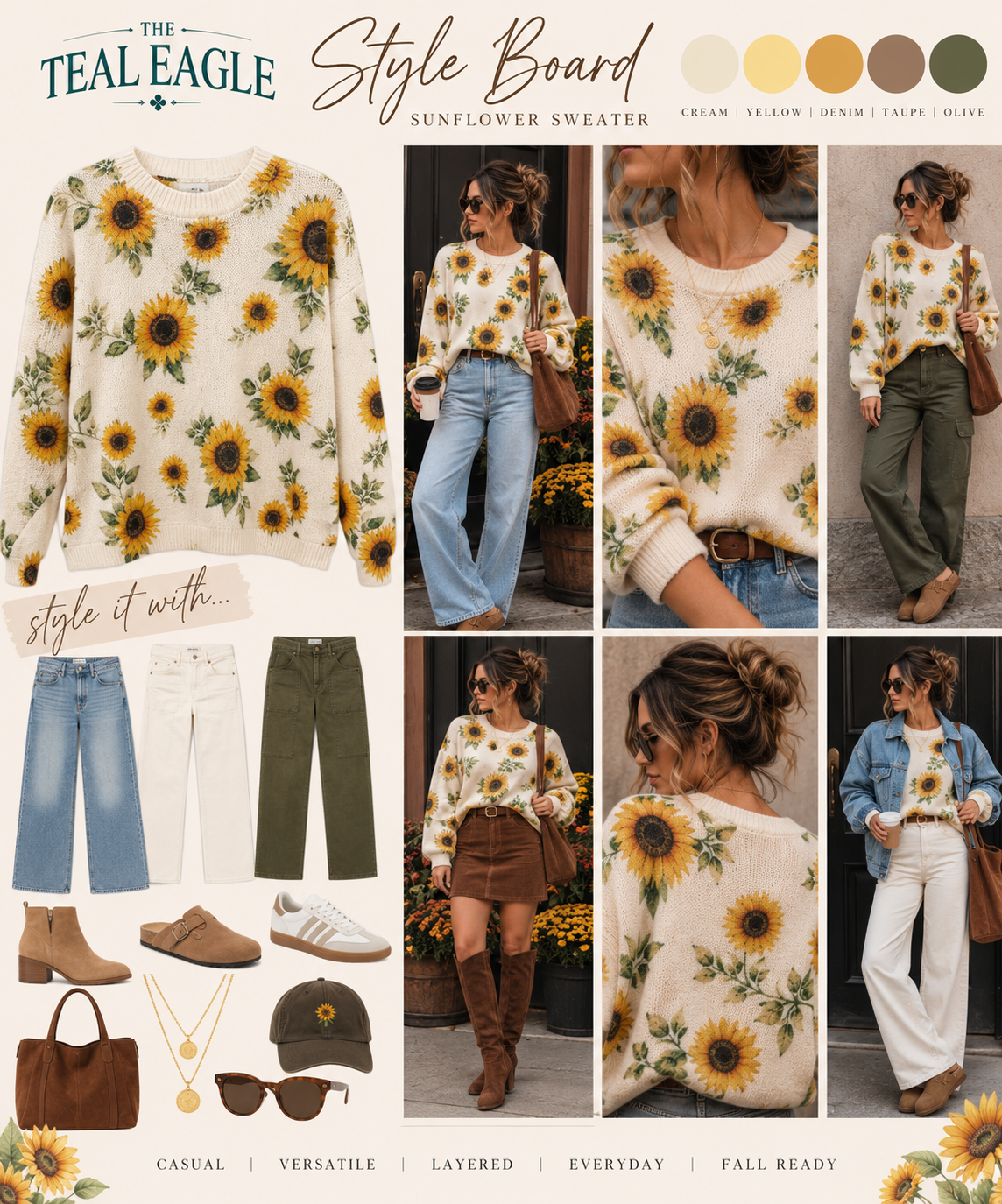Sunflower Knit Sweater