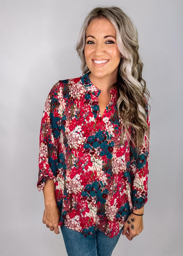 The Lizzy Top- Wine Magenta