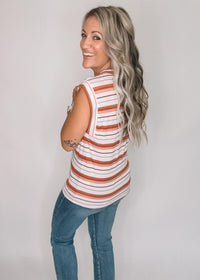 Marsala Striped Top